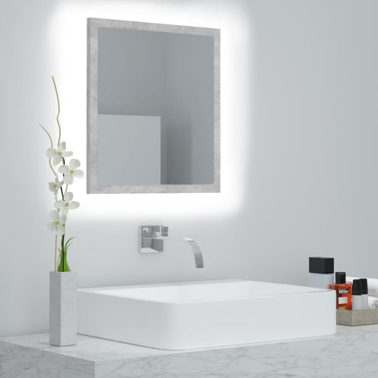 Specchio da Bagno a LED Grigio 40x8,5x37 cm in Acrilico | homemem39