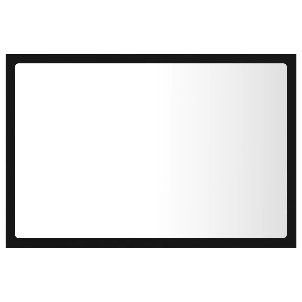 Specchio da Bagno a LED Nero 60x8,5x37 cm in Acrilico | homemem39