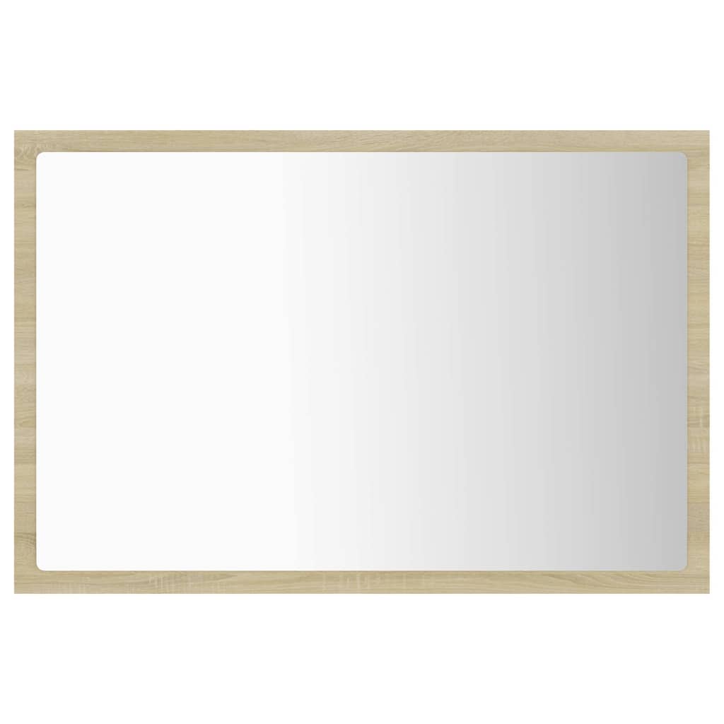 Specchio da Bagno LED Rovere Sonoma 60x8,5x37 cm in Acrilico