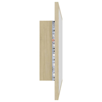 Specchio da Bagno LED Rovere Sonoma 60x8,5x37 cm in Acrilico