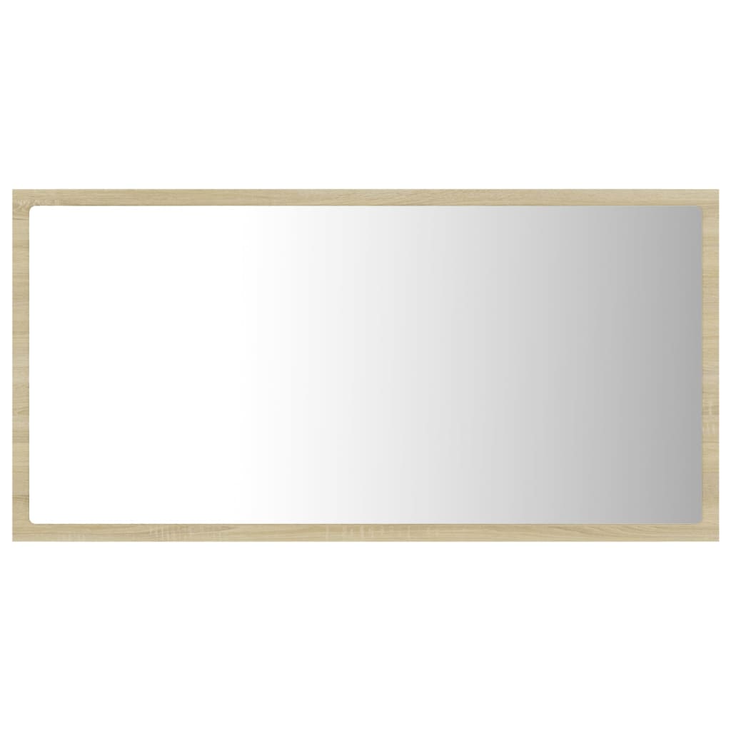 Specchio da Bagno LED Rovere Sonoma 80x8,5x37 cm in Acrilico - homemem39