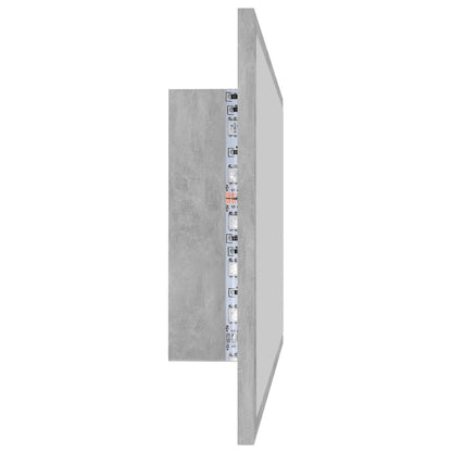 Specchio da Bagno a LED Grigio 80x8,5x37 cm in Acrilico | homemem39