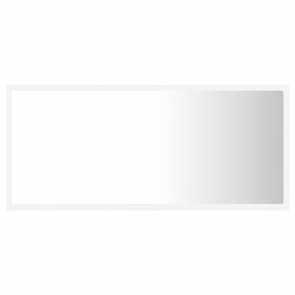 Specchio da Bagno con LED Bianco 90x8,5x37 cm in Acrilico
