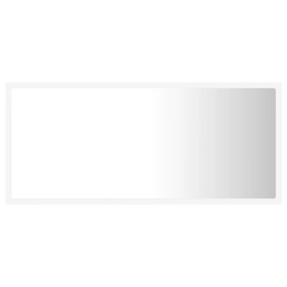 Specchio da Bagno con LED Bianco 90x8,5x37 cm in Acrilico