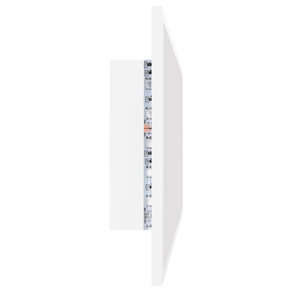 Specchio da Bagno con LED Bianco 90x8,5x37 cm in Acrilico