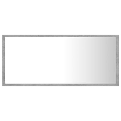 Specchio da Bagno a LED Grigio 90x8,5x37 cm in Acrilico | homemem39