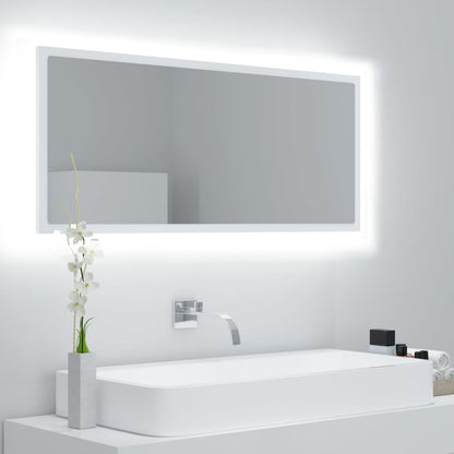 Specchio da Bagno con LED Bianco 100x8,5x37 cm in Acrilico | homemem39