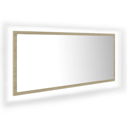 Specchio da Bagno LED Rovere Sonoma 100x8,5x37 cm in Acrilico | homemem39