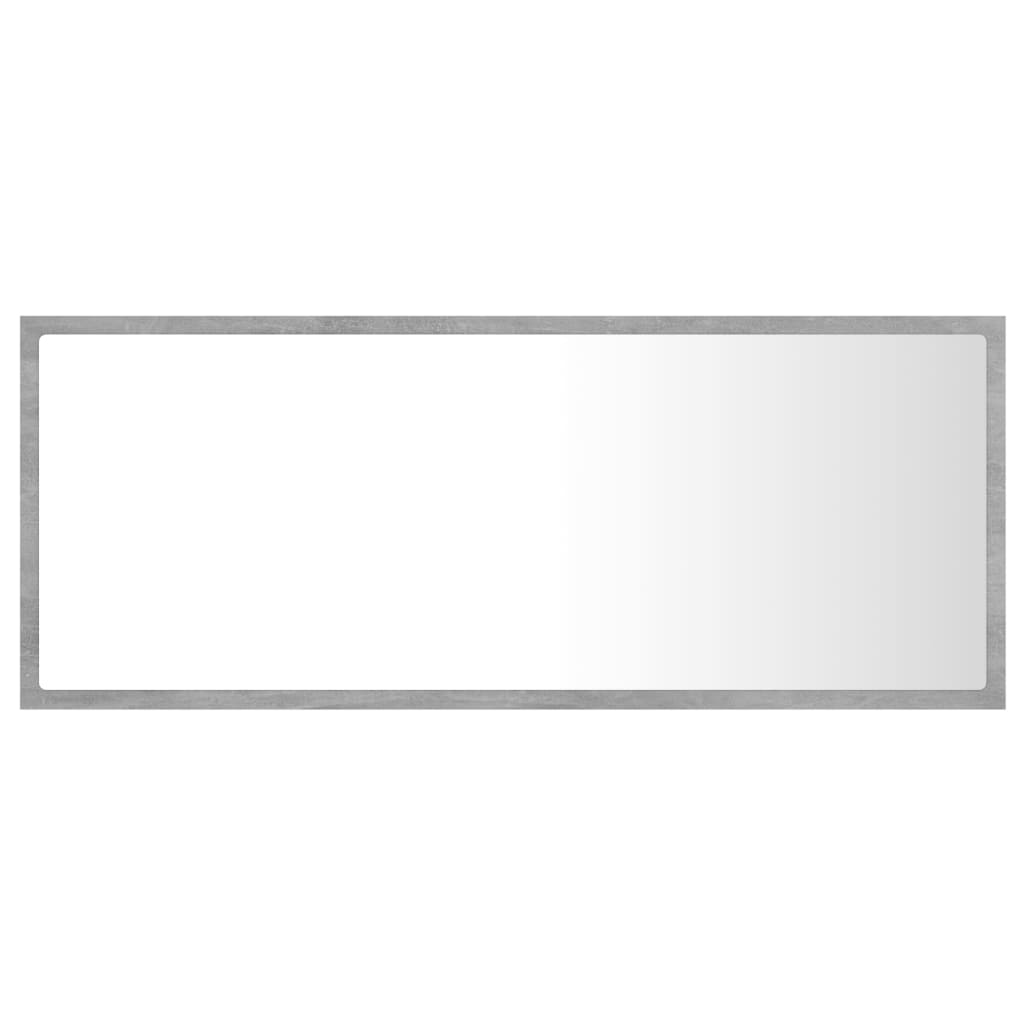 Specchio da Bagno a LED Grigio 100x8,5x37 cm in Acrilico | homemem39