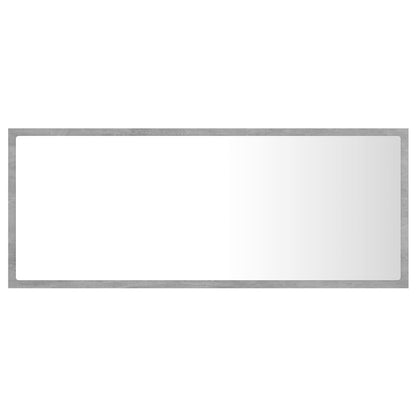 Specchio da Bagno a LED Grigio 100x8,5x37 cm in Acrilico | homemem39