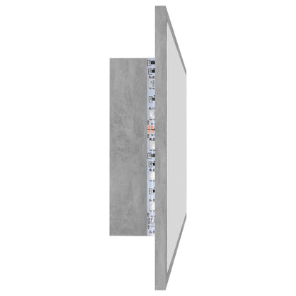 Specchio da Bagno a LED Grigio 100x8,5x37 cm in Acrilico | homemem39