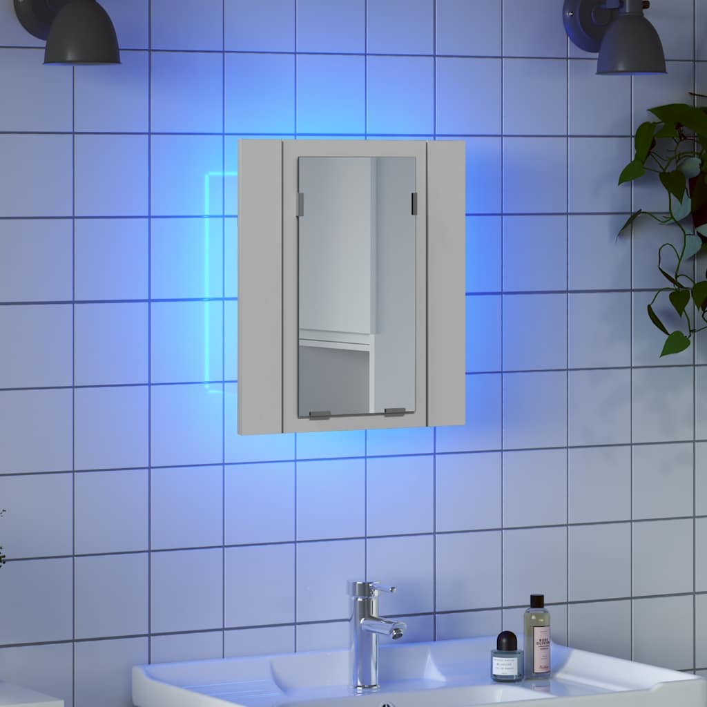 Specchio da Bagno con LED Bianco 40x12x45 cm in Acrilico