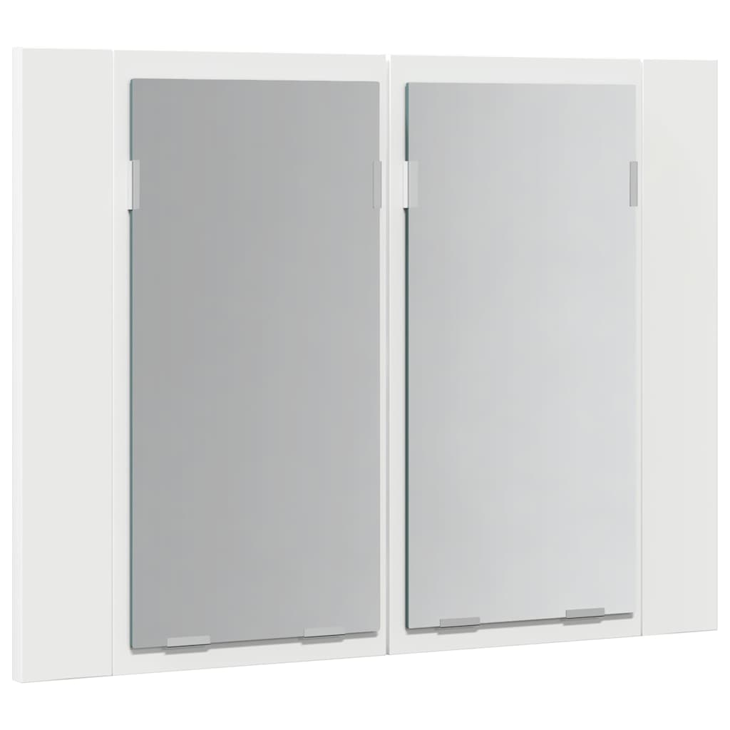 Armadietto a Specchio con Luci LED Bianco 60x12x45 in Acrilico