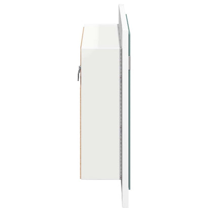 Armadietto a Specchio con Luci LED Bianco 60x12x45 in Acrilico