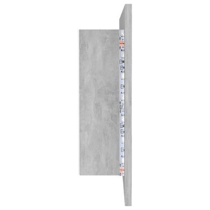 Armadietto a Specchio con Luci LED Grigio Cemento in Acrilico | homemem39