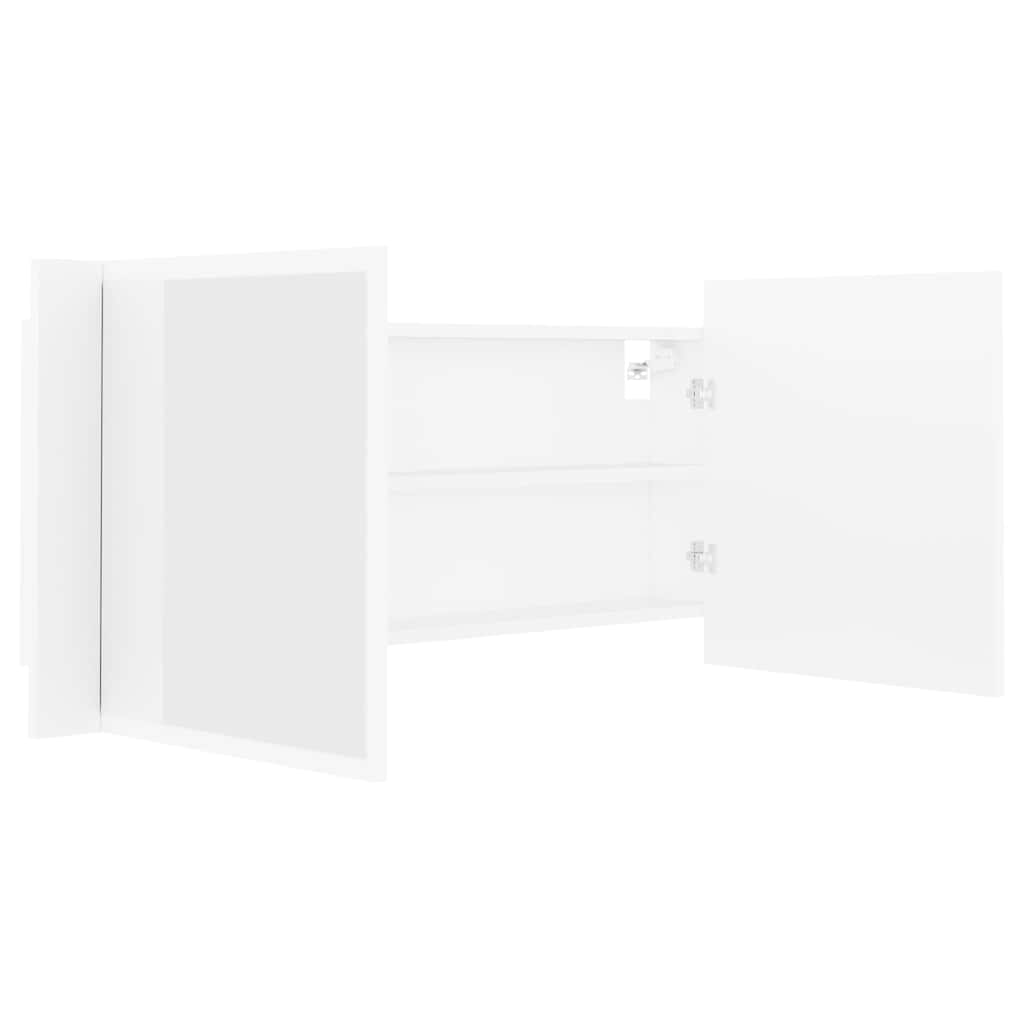 Specchio da Bagno con LED Bianco 100x12x45 cm in Acrilico