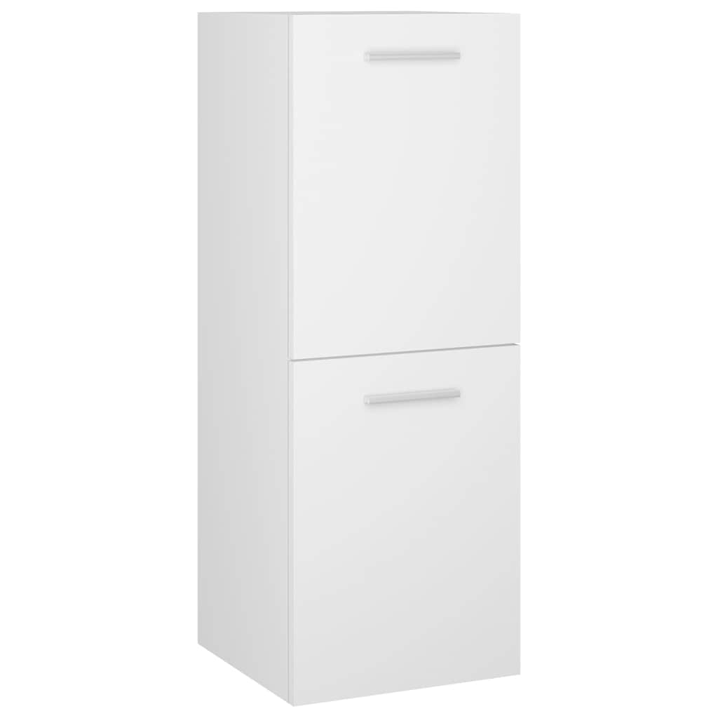 Armadio da Bagno Bianco in legno multistrato