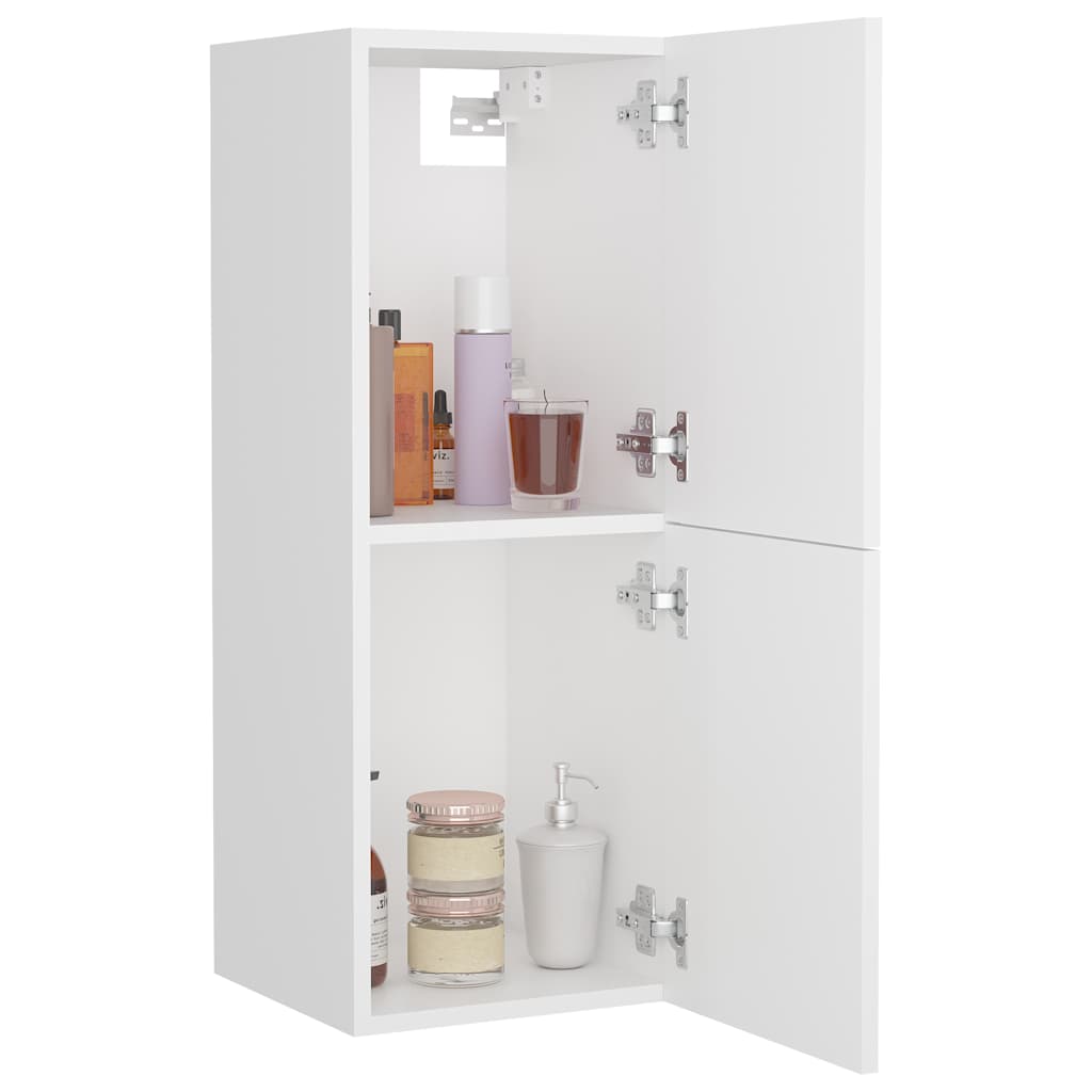 Armadio da Bagno Bianco in legno multistrato