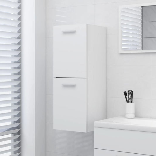 Armadio da Bagno Bianco 30x30x80 cm in Legno Multistrato | homemem39