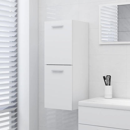Armadio da Bagno Bianco in legno multistrato