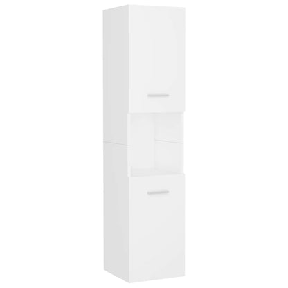 Mobile da Bagno Bianco 30x30x130 cm in Legno Multistrato