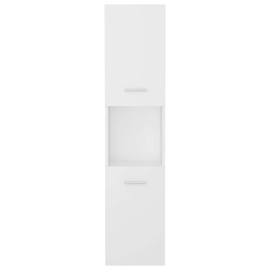 Mobile da Bagno Bianco 30x30x130 cm in Legno Multistrato | homemem39
