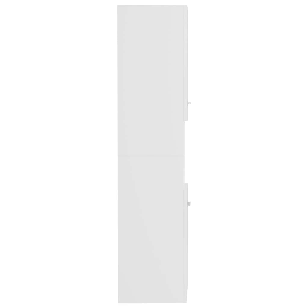 Mobile da Bagno Bianco 30x30x130 cm in Legno Multistrato