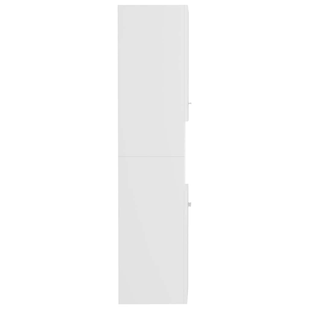 Mobile da Bagno Bianco 30x30x130 cm in Legno Multistrato