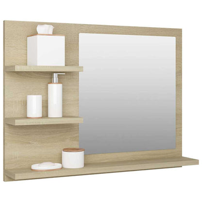 Specchio da Bagno Rovere Sonoma 60x10,5x45 cm Legno Multistrato | homemem39