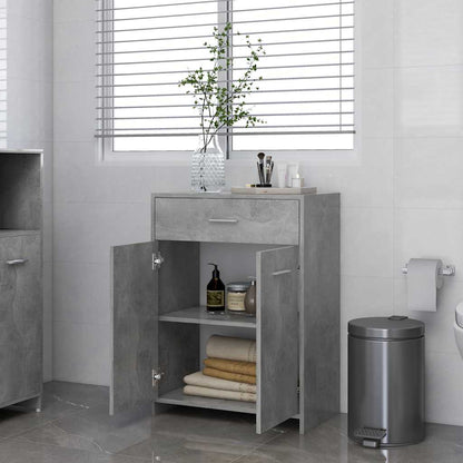 Mobile da Bagno Grigio Cemento 60x33x80 cm in Legno tecnico