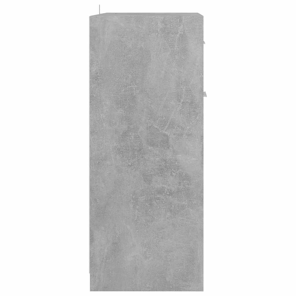 Mobile da Bagno Grigio Cemento 60x33x80 cm in Legno tecnico