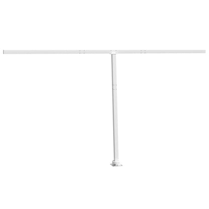 Set Pali per Tenda da Sole Bianco 450x245 cm Ferro - homemem39