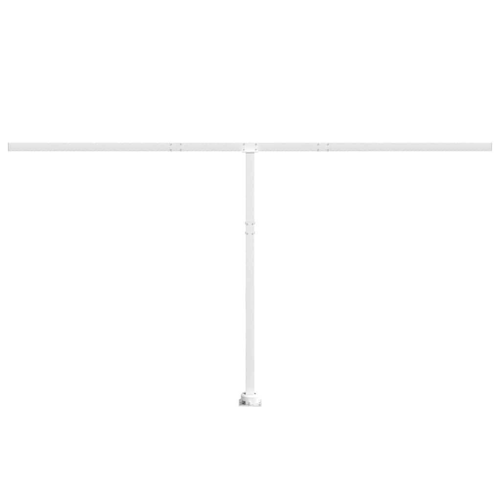 Set Pali per Tenda da Sole Bianco 450x245 cm Ferro - homemem39