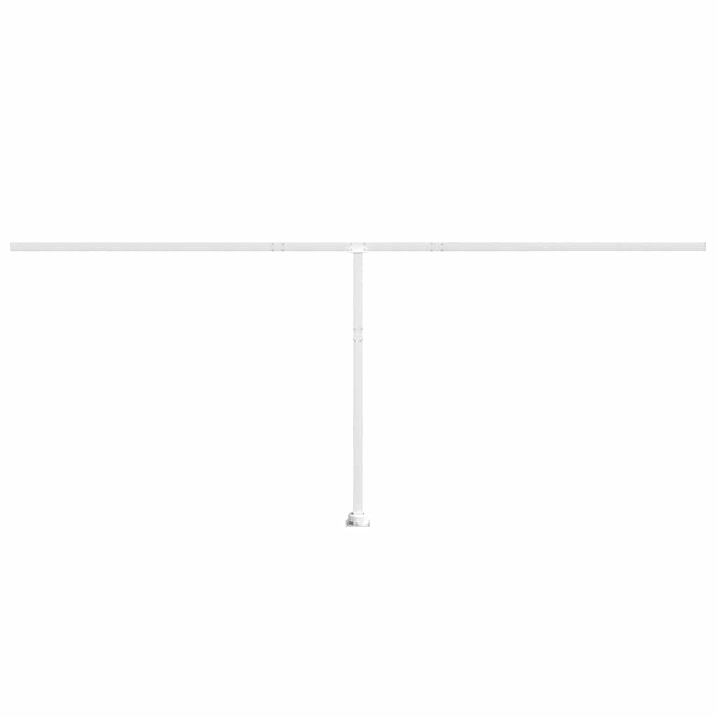 Set Pali per Tenda da Sole Bianco 600x245 cm Ferro - homemem39