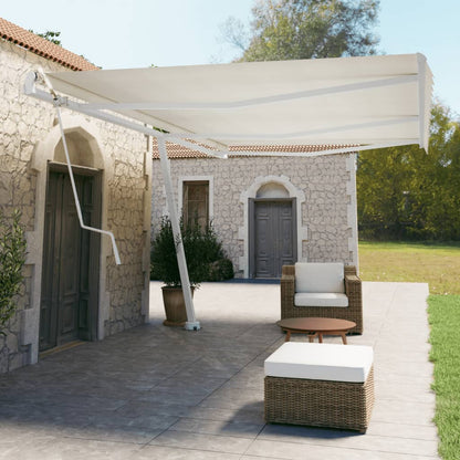 Set Pali per Tenda da Sole Bianco 600x245 cm Ferro - homemem39