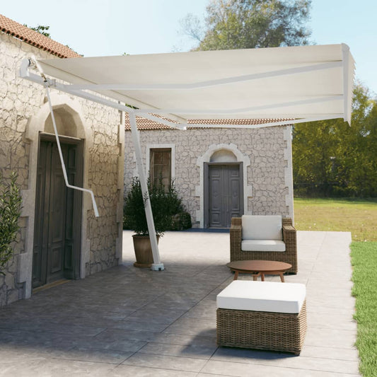 Set Pali per Tenda da Sole Bianco 600x245 cm Ferro - homemem39