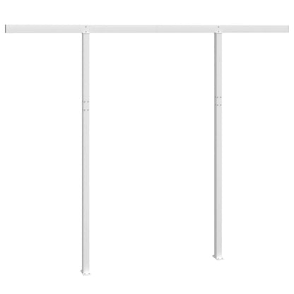 Set Pali per Tenda da Sole Bianco 300x245 cm Ferro - homemem39