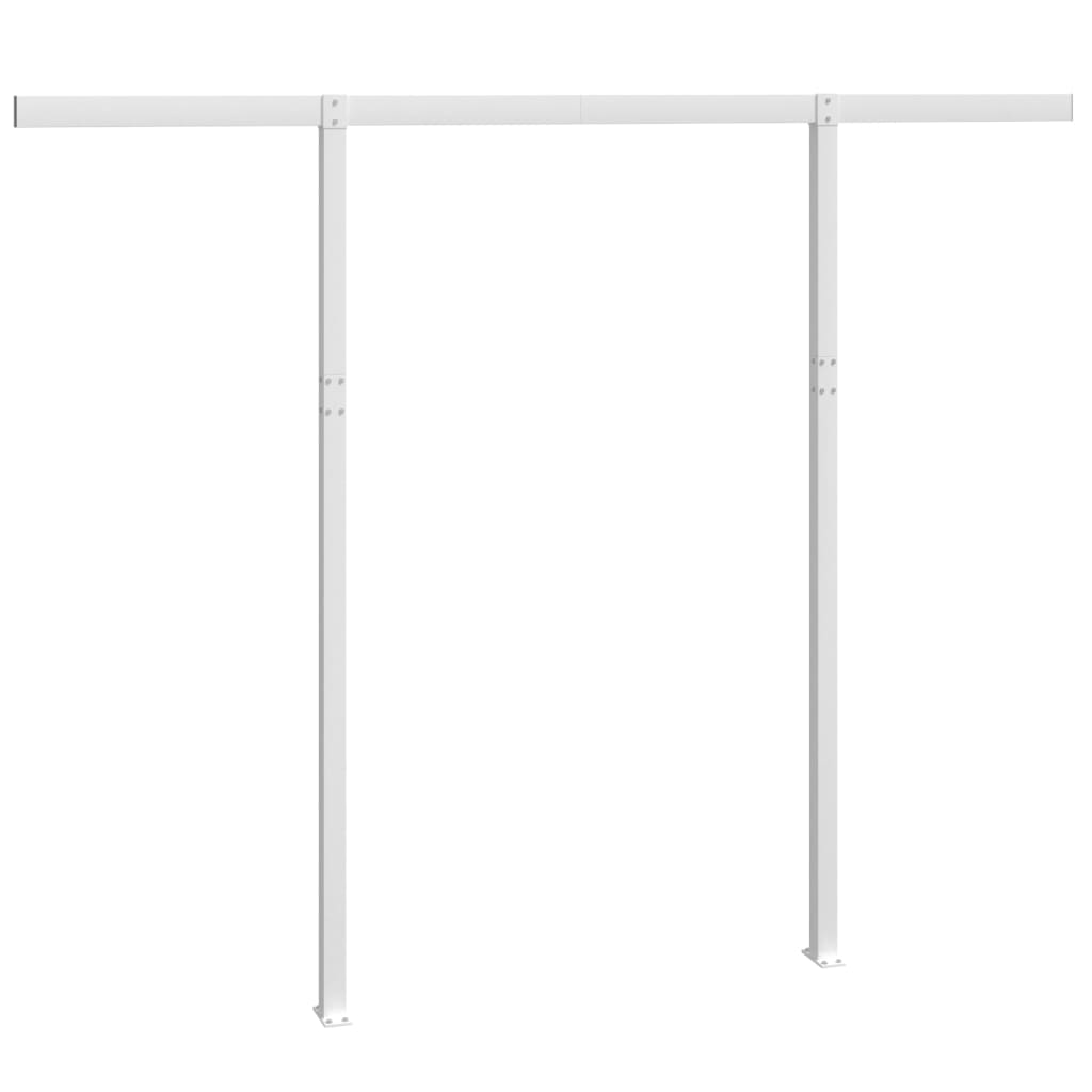 Set Pali per Tenda da Sole Bianco 300x245 cm Ferro - homemem39