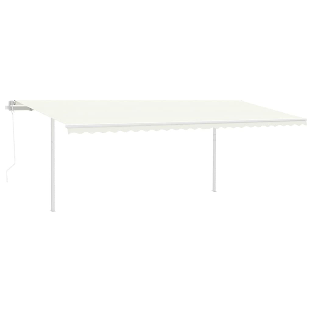 Set Pali per Tenda da Sole Bianco 600x245 cm Ferro - homemem39
