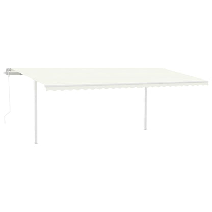Set Pali per Tenda da Sole Bianco 600x245 cm Ferro - homemem39
