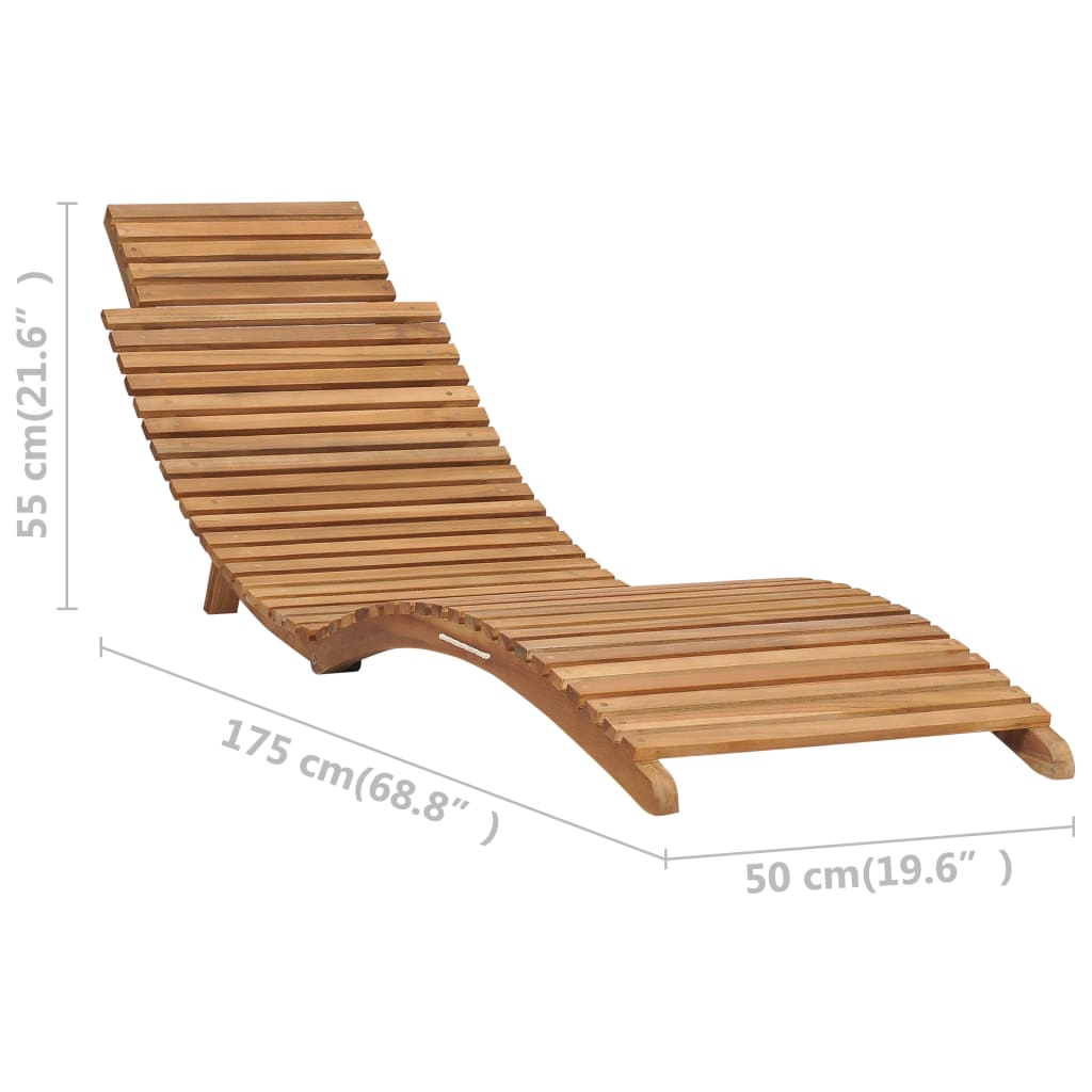 Set Salotto da Giardino 3 pz Pieghevole in Massello di Teak - homemem39