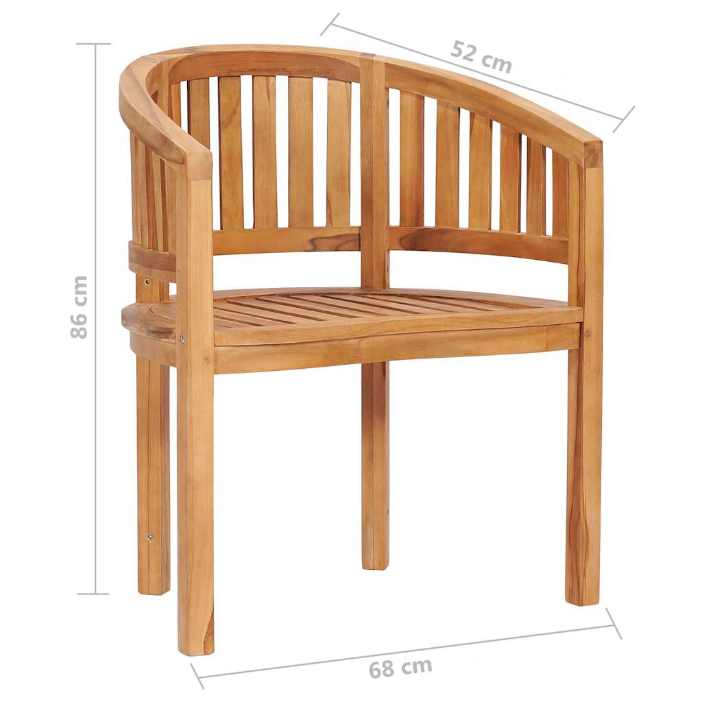 Set Salotto da Giardino 5 pz Design Curvo in Massello di Teak | homemem39