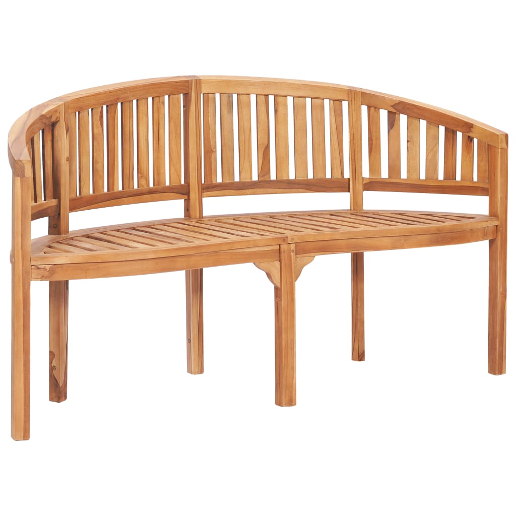 Set Salotto da Giardino 5 pz Design Curvo in Massello di Teak | homemem39