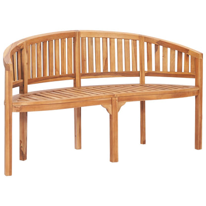 Set Salotto da Giardino 5 pz Design Curvo in Massello di Teak | homemem39