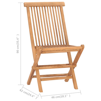Set da Pranzo da Giardino 9 pz Pieghevole in Massello di Teak | homemem39
