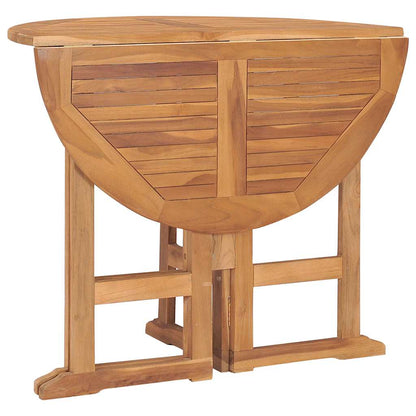 Set da Pranzo da Giardino 5 pz Pieghevole in Massello di Teak | homemem39