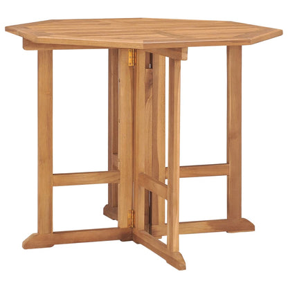 Set da Pranzo da Giardino 5 pz Pieghevole in Massello di Teak | homemem39
