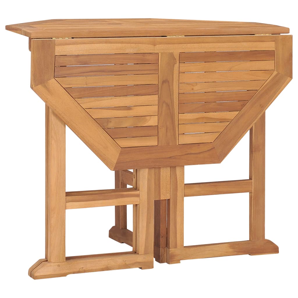 Set da Pranzo da Giardino 5 pz Pieghevole in Massello di Teak | homemem39