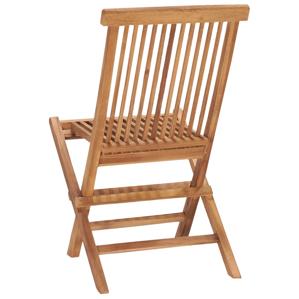 Set da Pranzo da Giardino 5 pz Pieghevole in Massello di Teak | homemem39