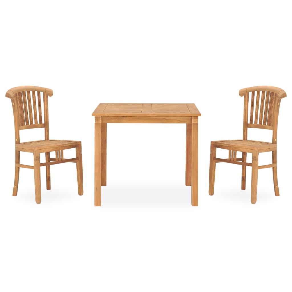 Set da Pranzo da Giardino 3 pz in Legno Massello di Teak - homemem39